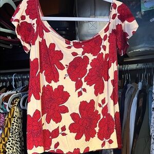 Fighting Eel off the shoulder top